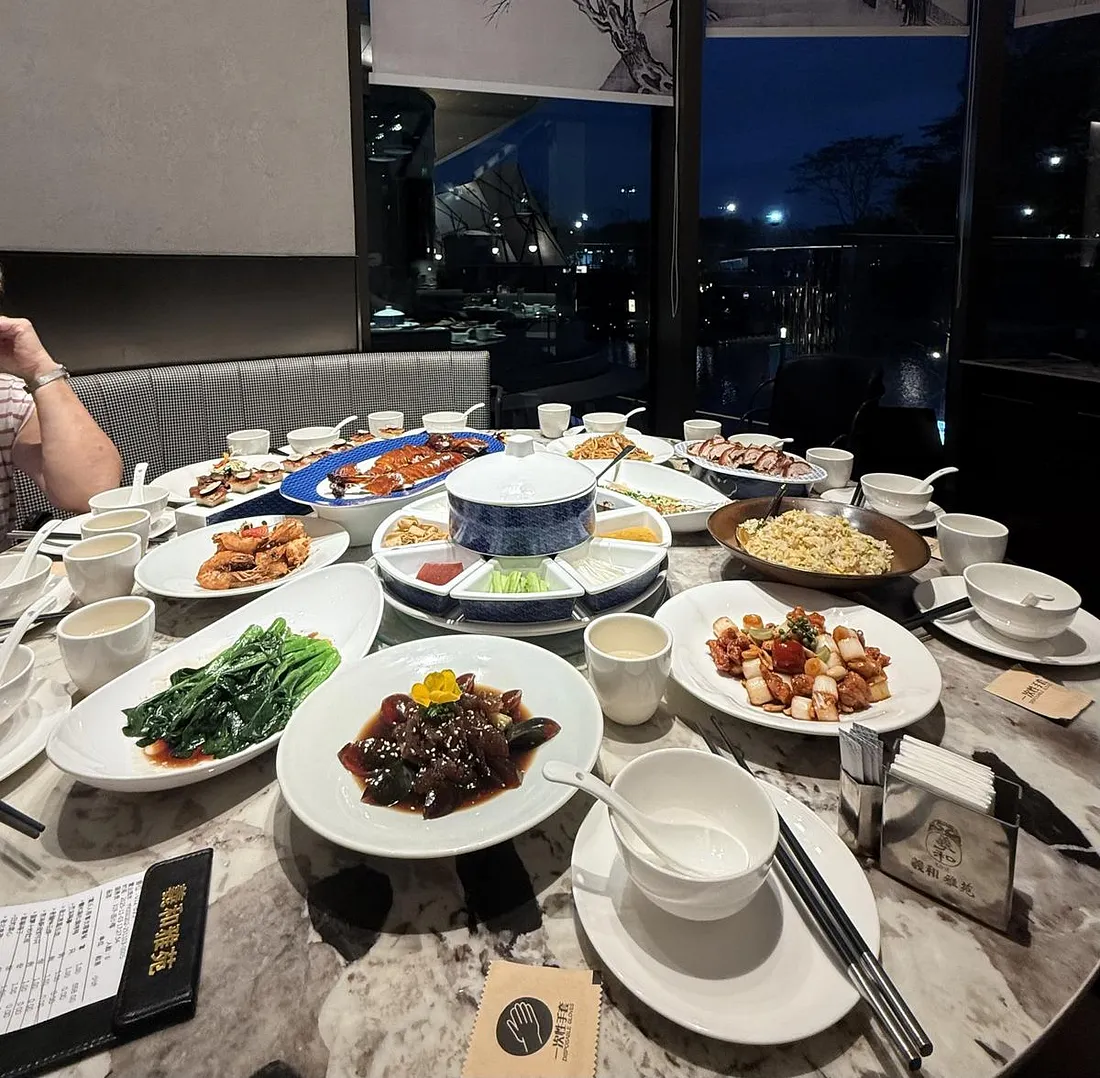 A typical dinner spread
